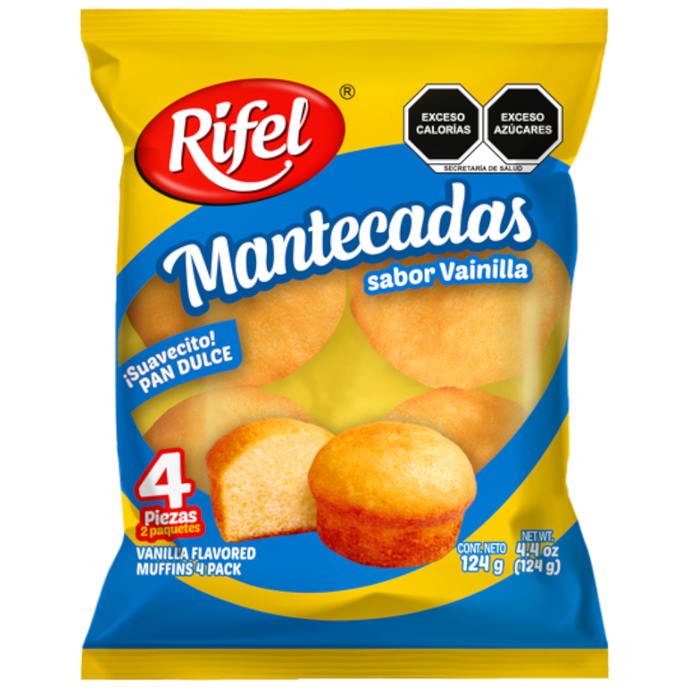 Rifel Muffins Mantecadas Vanilla bites 4 units pack