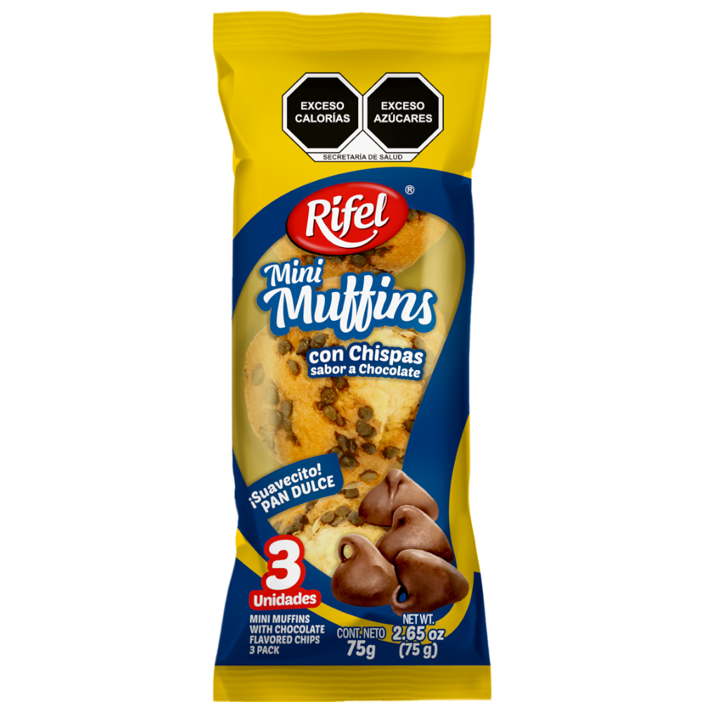 Rifel Mini Muffins Chispas Bites 3 units pack