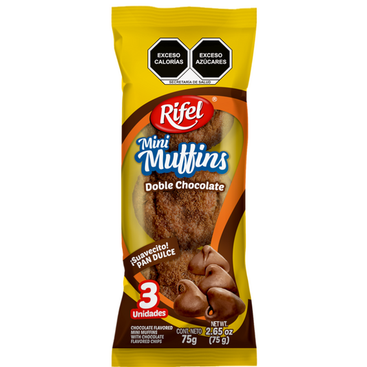 Rifel Mini Muffins Double chocolate e Bites 3 units bites