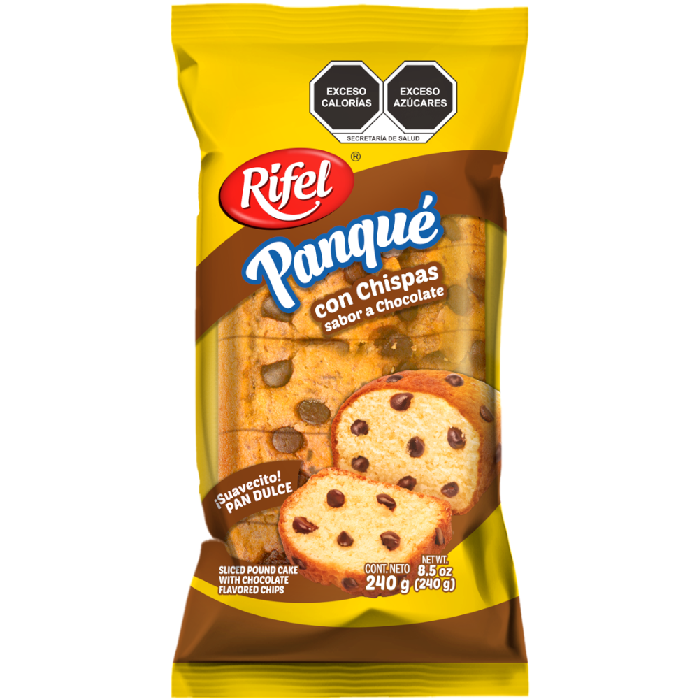 Rifel Pound Cake with chocolate and Chips 1 unit pack